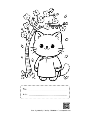Thumbnail: British Shorthair Cat Dressed as a Nurse by an Ambulance Printable with Title and Artist Box
