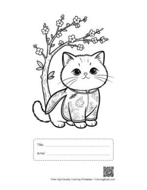 Thumbnail: British Shorthair to Color Printable with Title and Artist Box