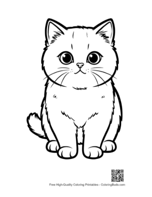 Thumbnail: Cute British Shorthair Kitten Outline