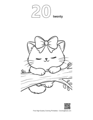 Thumbnail: Cute British Shorthair Printable Outline Number 20