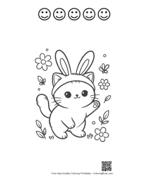 Thumbnail: Download British Shorthair for Kids Printable and 5 Happy Face Outline