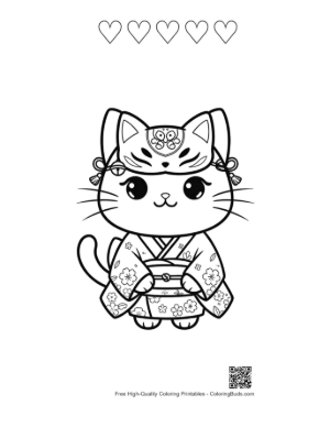 Thumbnail: Cat Masks Printable and 5 Heart Outline