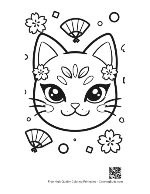 Thumbnail: Cat Masks to Color Printable