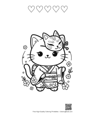 Thumbnail: Cute Cat Masks Printable and 5 Heart Outline