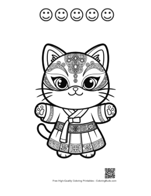 Thumbnail: Download Cat Masks Printable and 5 Happy Face Outline