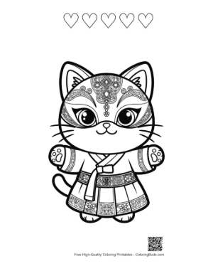 Thumbnail: Download Cat Masks Printable and 5 Heart Outline