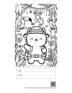 Thumbnail: Cute Cats Printable with Title and Artist Box