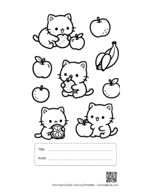 Thumbnail: Baby Grizzly Bear Catching a Big Fish for Dinner Printable with Title and Artist Box