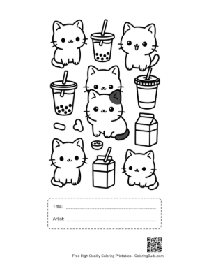 Thumbnail: Chibi Bear Wearing a Floral Wreath with a Honey Jar Printable with Title and Artist Box