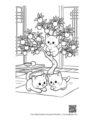 Thumbnail: Adorable Kitten Scout Character in the Wild Jungle Printable