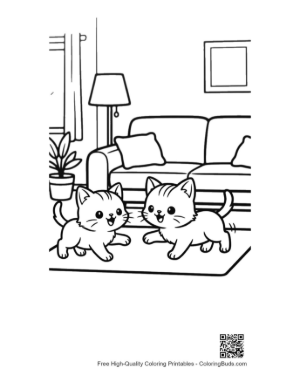 Thumbnail: Adorable Kitten Wearing Bunny Ears Sleeping in the Kitchen Printable