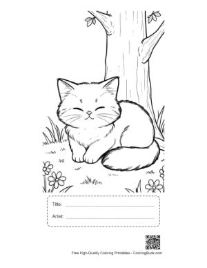 Thumbnail: Download Maine Coon Printable with Title and Artist Box