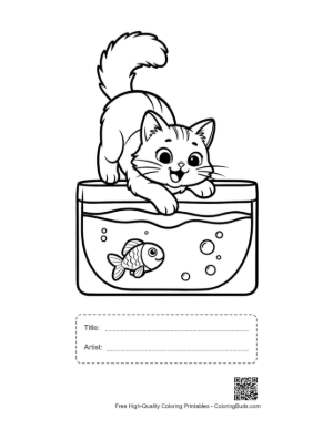 Thumbnail: Free Maine Coon Printable with Title and Artist Box