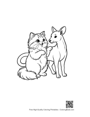 Thumbnail: Persian Cat and Deer Friendship