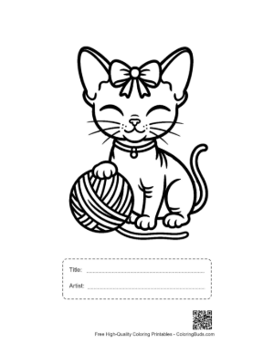 Thumbnail: Cute Sphynx Printable with Title and Artist Box