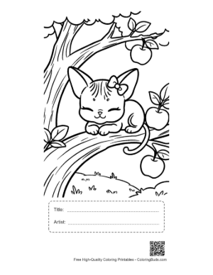 Thumbnail: Cute Sphynx Printable with Title and Artist Box