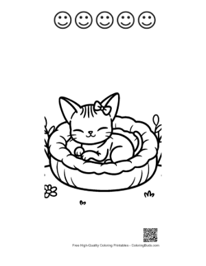 Thumbnail: Easy Sphynx Printable and 5 Happy Face Outline