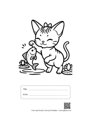 Thumbnail: Sphynx to Color Printable with Title and Artist Box