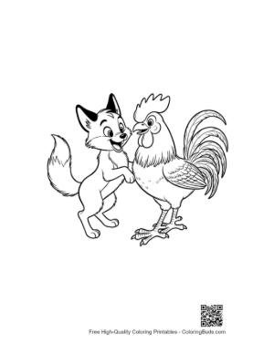 Thumbnail: Friendly Fox and Rooster Handshake