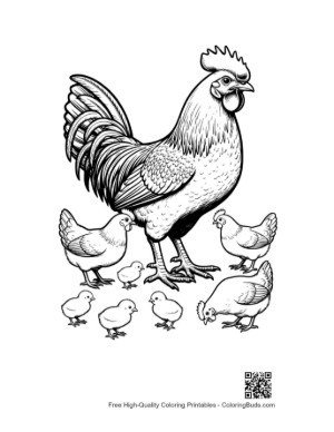 Thumbnail: Proud Rooster with Hens and Chicks
