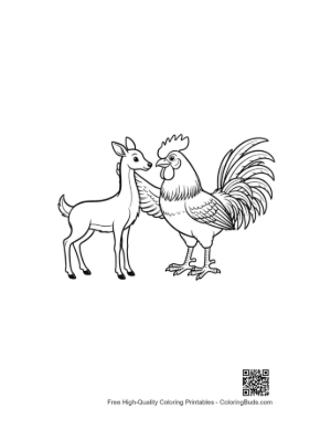 Thumbnail: Rooster and Deer Friendship Sketch