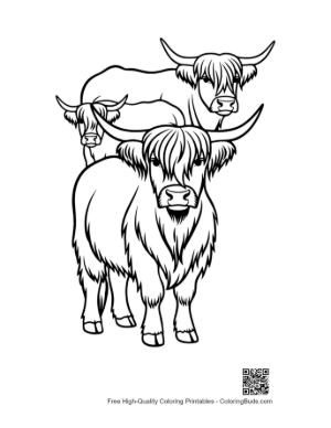 Thumbnail: Highland Cow Family Illustration