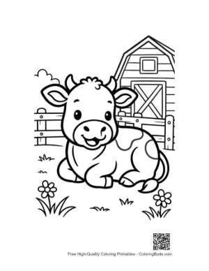 Thumbnail: Holstein Cow Coloring Sheet Printable