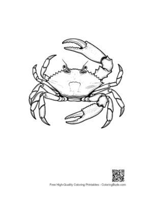 Thumbnail: Intimidating Red Crab Line Art