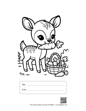 Thumbnail: Cute Fawn Printable with Title and Artist Box