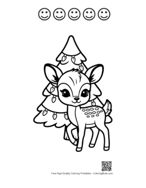 Thumbnail: Download Fawn for Kids Printable and 5 Happy Face Outline
