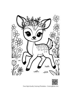 Thumbnail: Free Fawn Coloring Page Printable