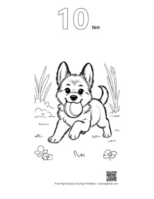Thumbnail: Becgie Coloring Page Printable Outline Number 10