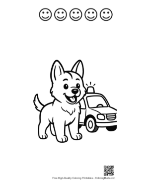 Thumbnail: Becgie to Color Printable and 5 Happy Face Outline