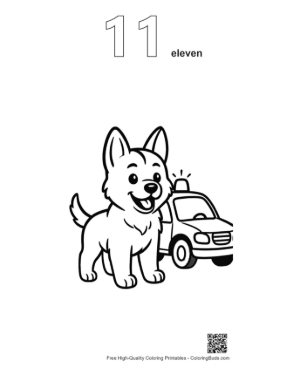 Thumbnail: Becgie to Color Printable Outline Number 11