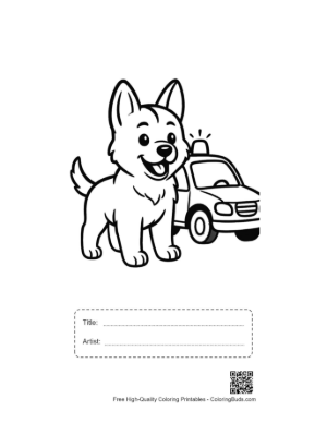 Thumbnail: Becgie to Color Printable with Title and Artist Box