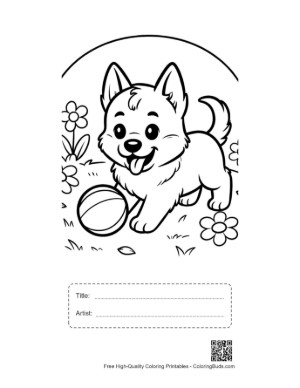 Thumbnail: Cute Becgie Printable with Title and Artist Box