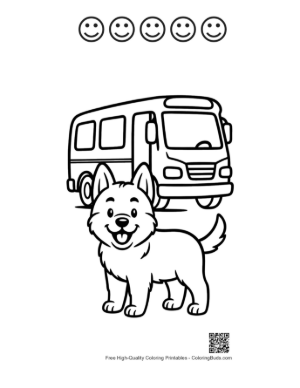 Thumbnail: Download Becgie Printable and 5 Happy Face Outline