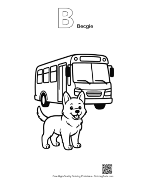 Thumbnail: Download Becgie Printable Outline Alphabet B Becgie