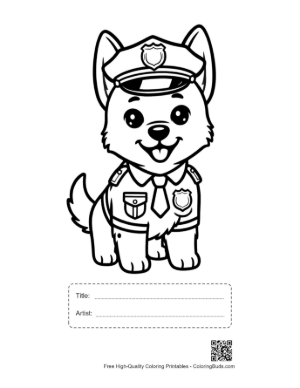 Thumbnail: Download Becgie To Color Printable with Title and Artist Box