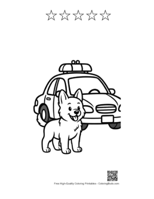 Thumbnail: Free Becgie to Color Printable and 5 Star Outline