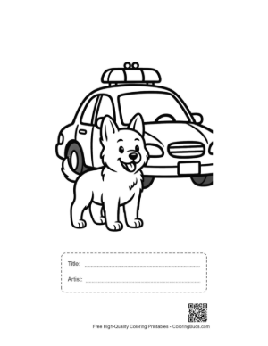 Thumbnail: Free Becgie to Color Printable with Title and Artist Box