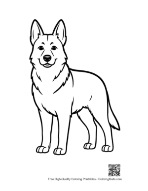 Thumbnail: Standing German Shepherd Line Art