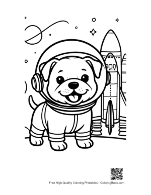 Thumbnail: Cute Baby Bulldog Astronaut in a Spacesuit Printable