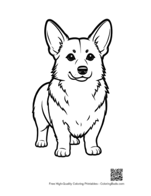 Thumbnail: Cute Cartoon Corgi Standing Smiling