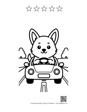 Thumbnail: Download Corgi Coloring Sheet Printable and 5 Star Outline