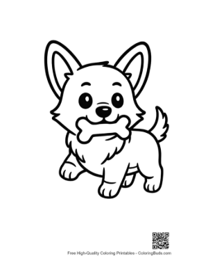 Thumbnail: Free Corgi Coloring Page Printable