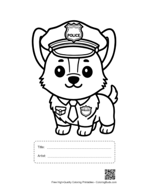 Thumbnail: Free Corgi Printable with Title and Artist Box