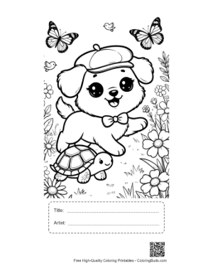 Thumbnail: Cute Cute Dogs Printable with Title and Artist Box