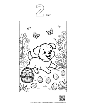 Thumbnail: Download Cute Dogs Coloring Sheet Printable Outline Number 2
