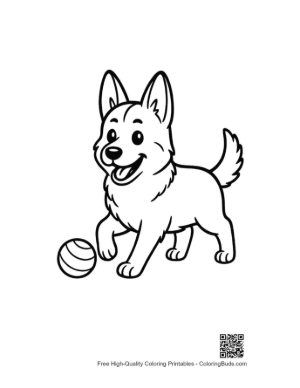 Thumbnail: Cute German Shepherd Printable